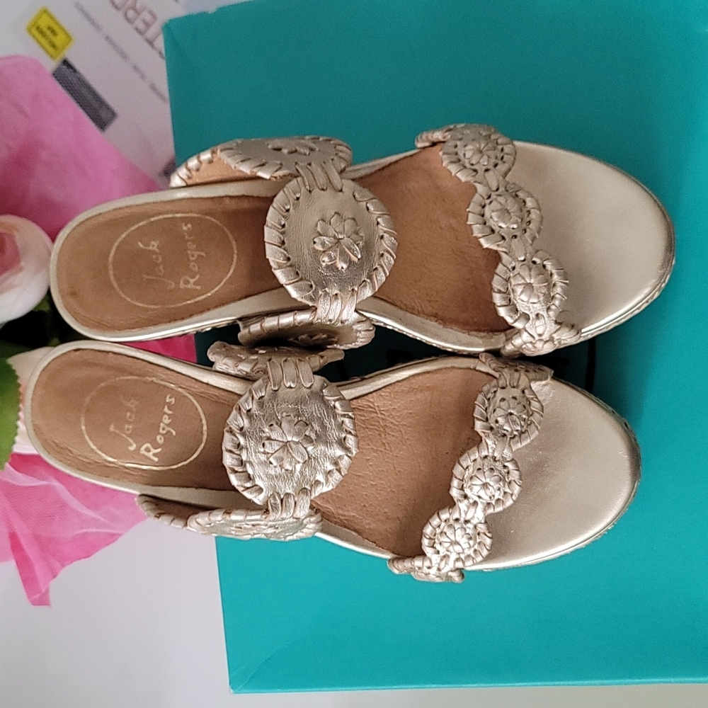 Jack Rogers Gold Leigh Sandals